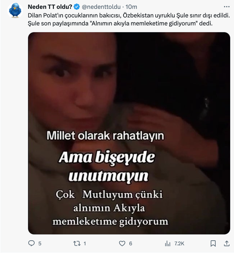 dilan polat in yardimcisi sule sinir disi edildi 